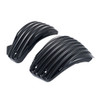Vivid Black Ribbed Side Battery Cover for M8 Harley softail