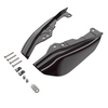 Advanblack Blackened Cayenne Mid-Frame Air Deflectors heat shield For 09-16 Harley Davidson Street Road Electra Glide