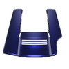 Advanblack Single Cutout Zephyr Blue Stretched Rear Fender Extension For 2014+ Harley Davidson Touring Models