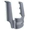 Advanblack Dual Cutout Gauntlet Gray Metallic Stretched Rear Fender Extension For 2014+ Harley Davidson Touring Models
