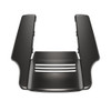 Advanblack Dual Cutout Silver Flux Stretched Rear Fender Extension For 2014+ Harley Davidson Touring Models