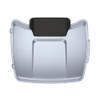 Atlas Silver Metallic Razor Tour Pack Pad Luggage Trunk For '97-'23 Harley Touring