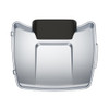 Barracuda Silver Razor Tour Pack Pad Luggage Trunk For '97-'23 Harley Touring
