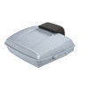 Baracuda Silver Denim Razor Tour Pack Pad Luggage Trunk For '97-'23 Harley Touring