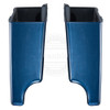 Advanblack Dual Cutout Dark Blue Pearl Stretched Saddlebags Bottoms for Harley '93-'13 Touring