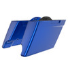Advanblack Crushed Sapphire Blue Dual Cutout 4.5" Stretched Extended Saddlebags for 2014+ Harley Davidson Touring