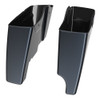 Advanblack Black Tempest 2 into 1 Stretched Extended Saddlebag Bottoms for 2014+  Harley Davidson Touring