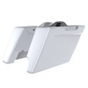 Advanblack Great White Pearl 2 into 1 Stretched Extended Saddlebag Bottoms for 2014+  Harley Davidson Touring