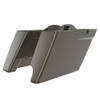 Advanblack River Rock Gray (Glossy) 2 into 1 Stretched Extended Saddlebag Bottoms for 2014+  Harley Davidson Touring