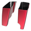 Advanblack Velocity Red Sunglo  2 into 1 Stretched Extended Saddlebag Bottoms for 2014+  Harley Davidson Touring