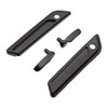 Blackened Cayenne Saddlebag Lid Lever & Latch Cover Set Kit For 2014+ Harley Touring