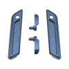 Cosmic Blue Pearl Saddlebag Lid Lever & Latch Cover Set Kit For 2014+ Harley Touring