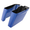 Advanblack Pacific Blue Dual Uncut Stretched Extended Saddlebag Bottoms for 2014+ Harley Davidson Touring