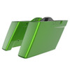 Advanblack Radioactive Green No Cutout Stretched Extended Saddlebag Bottoms for 2014+ Harley Davidson Touring