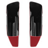 Advanblack Wicked Red Dual Uncut Stretched Extended Saddlebag Bottoms for Harley Davidson 2014+ Touring