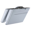Advanblack Brilliant Silver 2 into 1 Stretched Extended Saddlebag Bottoms with Pin Stripes for Harley 2014+ Touring