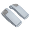 Baracuda Silver Denim 5x7 Saddlebag Speaker Lids for Harley Davidson Touring 2014+