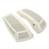 Advanblack Dual 6x9 Speaker Lids Cover for Harley 2014+ Harley Davidson Touring-Birch White
