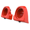 Advanblack Laguna Orange 6.5" Speaker Pods Lower Vented Fairings 2014+ Harley Davidson Touring