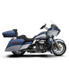 Midnight Blue and Barracuda Silver STRETCHED TANK COVER FOR HARLEY '09-'23 STREET GLIDE & ROAD GLIDE
