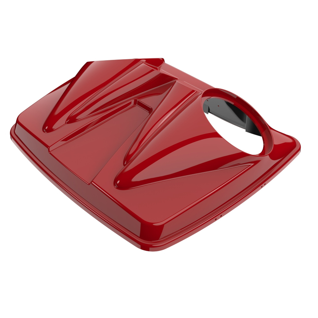 Reef Red  Dual 8'' Speaker Lids for Advanblack / OEM Harley Rushmore style Razor, Chopped & King Tour Pak