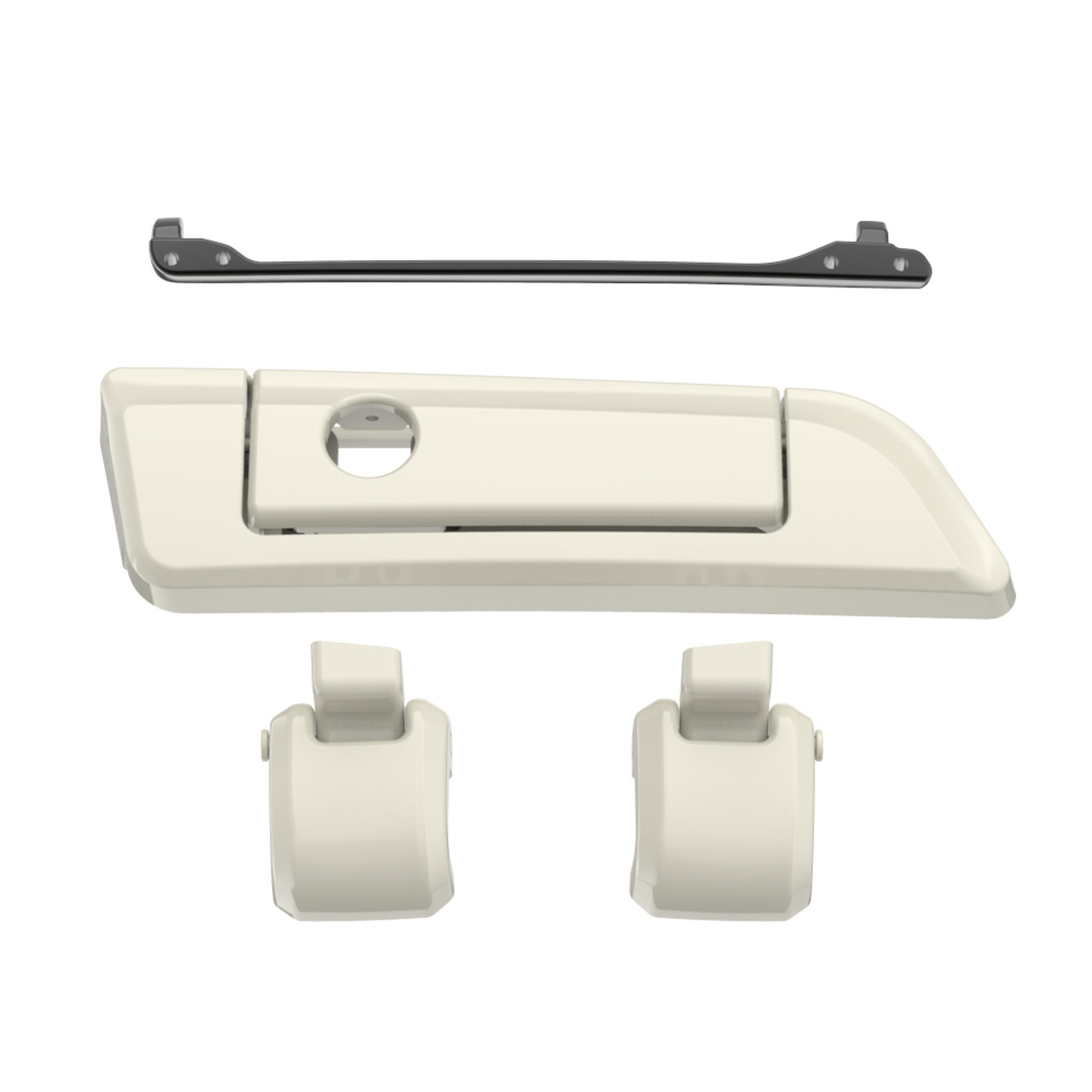 Birch White Hinges & Latch kit  For Harley Razor Chopped King Tour Pak