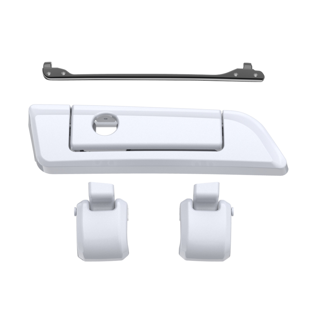 Crushed Ice Pearl Hinges & Latch kit  For Harley Razor Chopped King Tour Pak