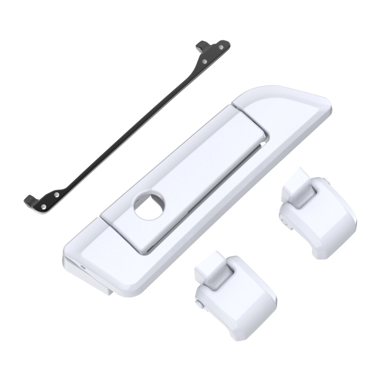 Crushed Ice Pearl Hinges & Latch kit  For Harley Razor Chopped King Tour Pak