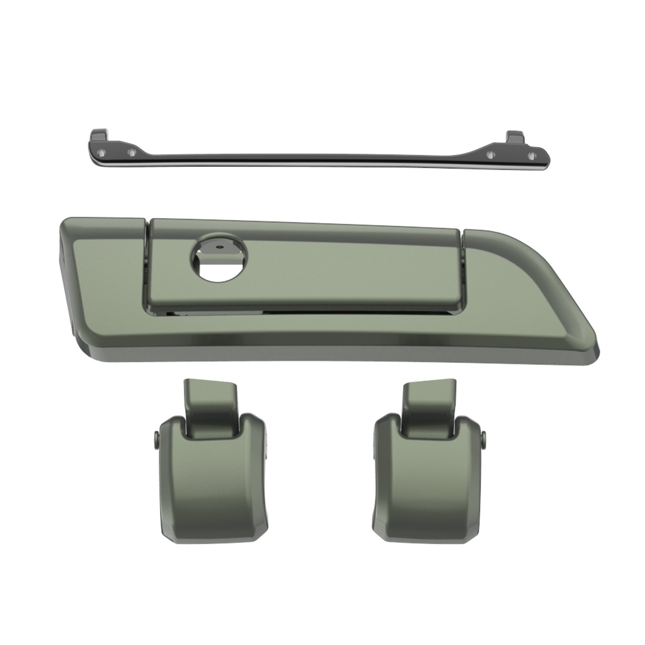 Deadwood Green Glossy Hinges & Latch kit  For Harley Razor Chopped King Tour Pak