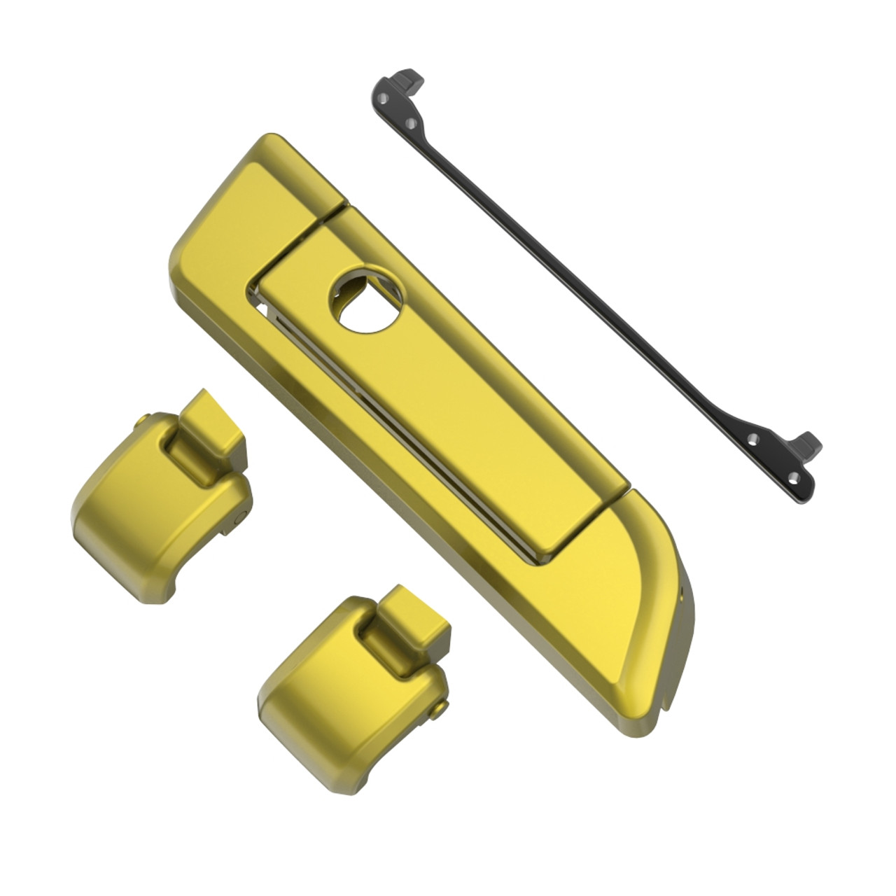 Eagle Eye Yellow Hinges & Latch kit  For Harley Razor Chopped King Tour Pak