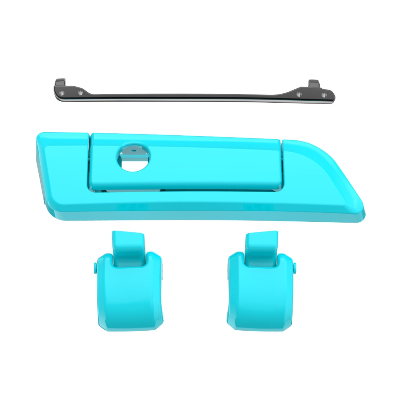 Frosted Pearl Hinges & Latch kit  For Harley Razor Chopped King Tour Pak