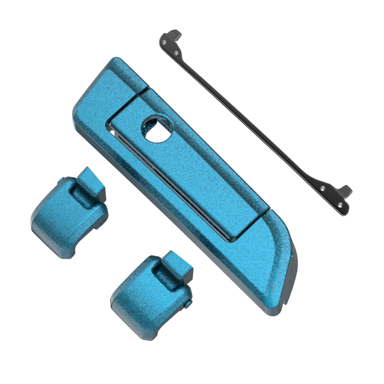 Tahitian Teal Hinges & Latch kit  For Harley Razor Chopped King Tour Pak