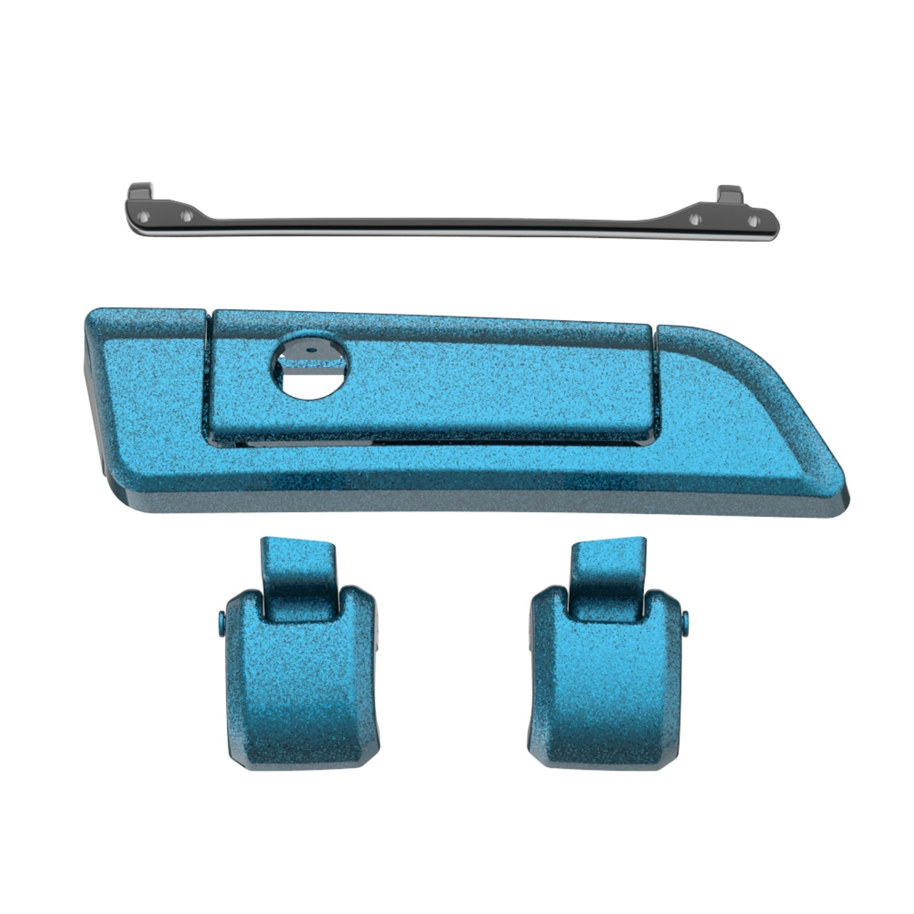 Tahitian Teal Hinges & Latch kit  For Harley Razor Chopped King Tour Pak