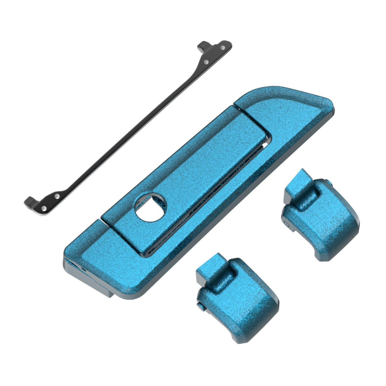 Tahitian Teal Hinges & Latch kit  For Harley Razor Chopped King Tour Pak