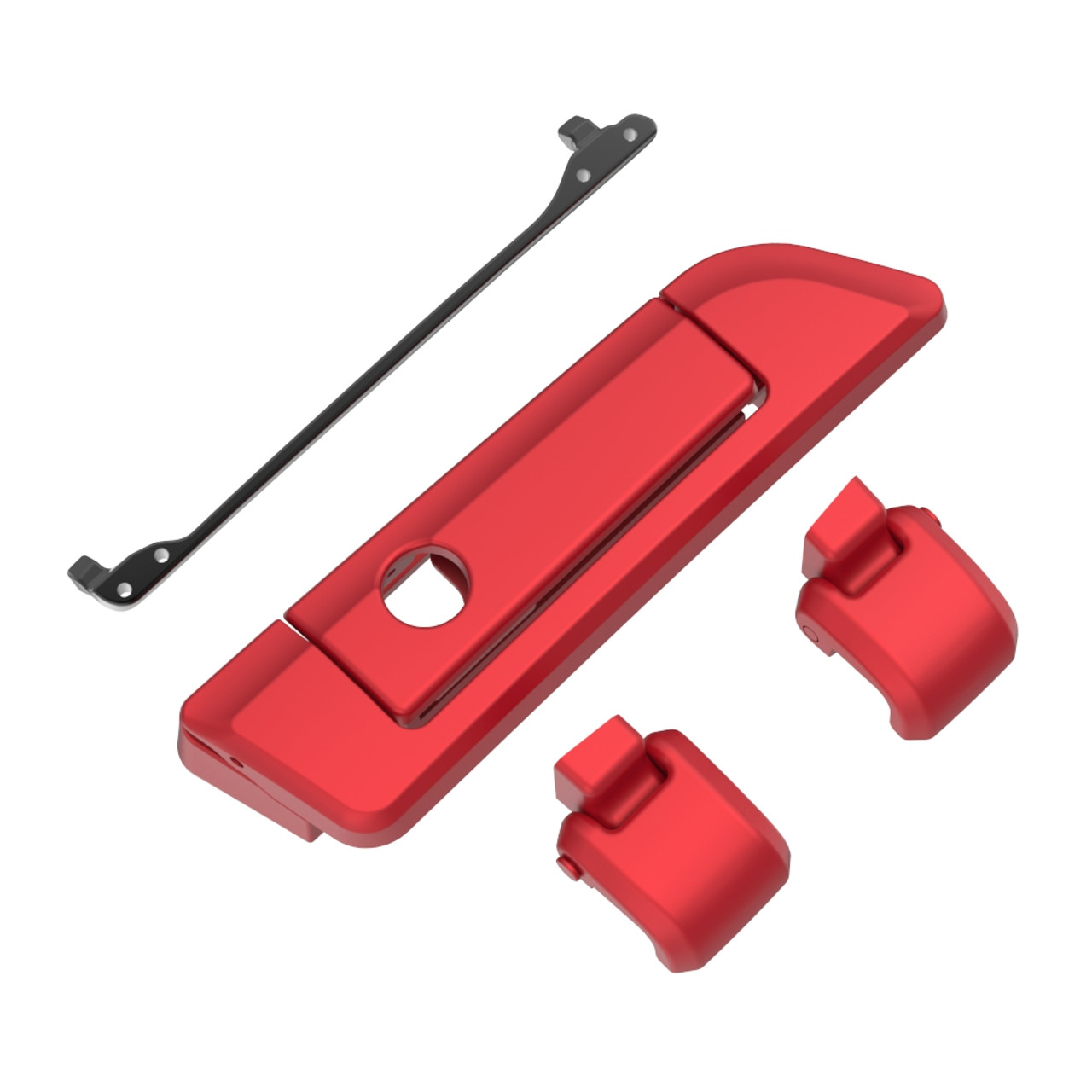 Wicked Red Denim Hinges & Latch kit  For Harley Razor Chopped King Tour Pak