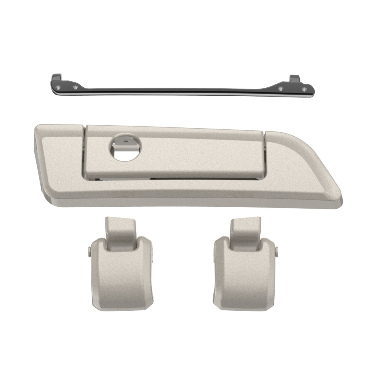 White Sand Pearl Hinges & Latch kit  For Harley Razor Chopped King Tour Pak