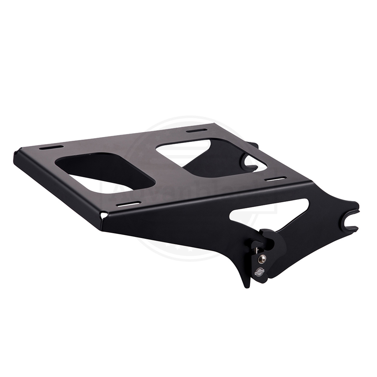 Black Detachable Two Up Tour Pack Mounting Rack Harley Touring '09-'23