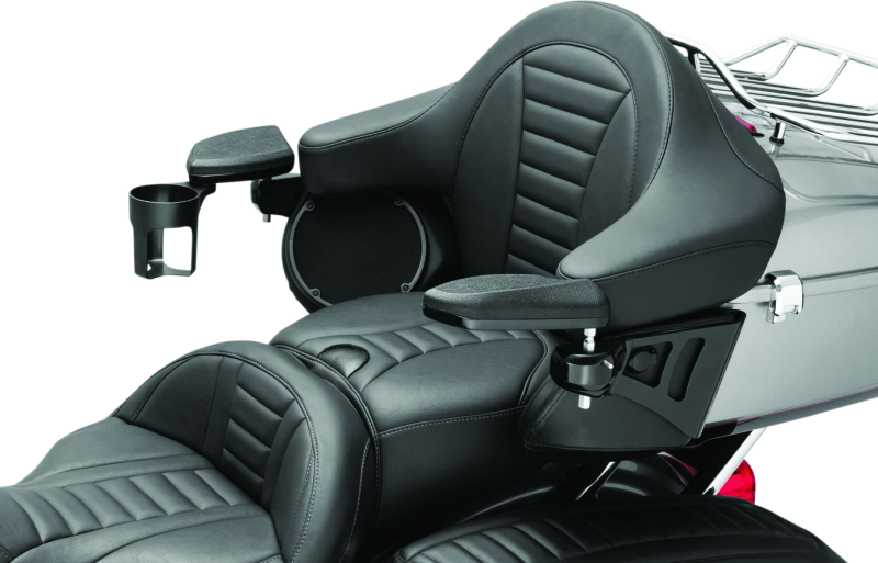 Kuryakyn #8700 - Passenger Armrests 14-Up Touring and Tri Glide Black
