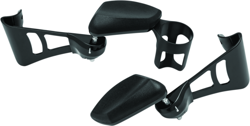 Kuryakyn #8700 - Passenger Armrests 14-Up Touring and Tri Glide Black
