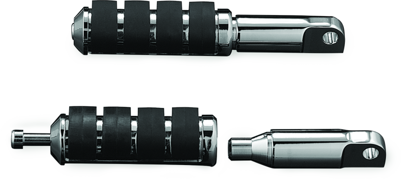 Kuryakyn #8064 - Male Mount 2-1/2inch Footpeg Extension Chrome (Pair)