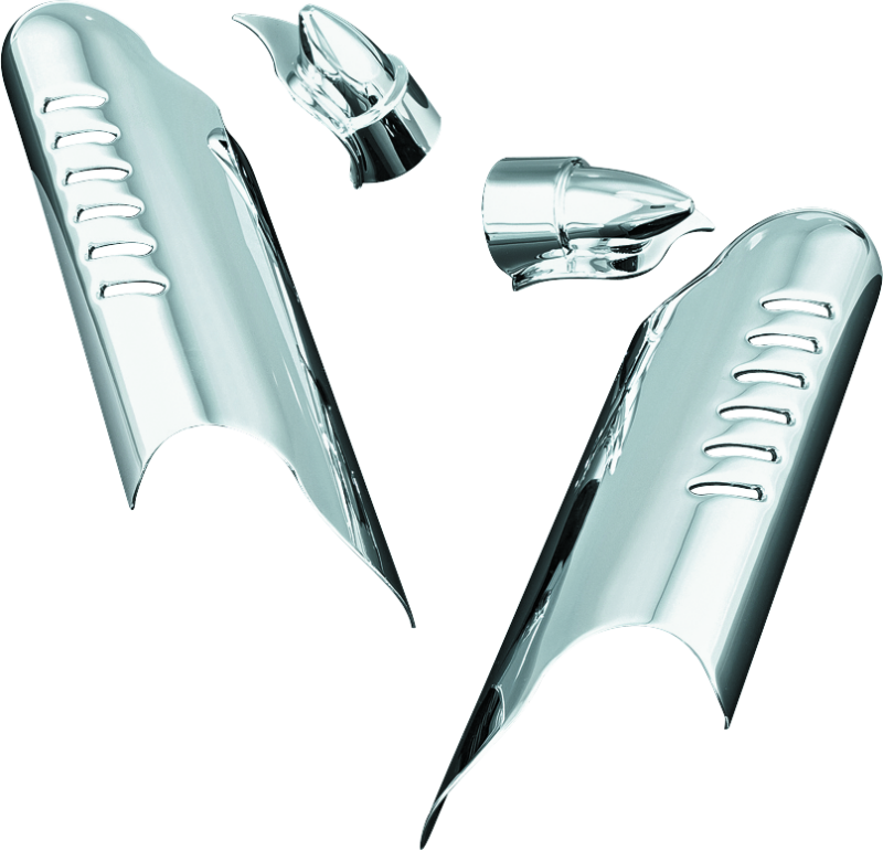 Kuryakyn #7768 - Lower Leg Deflector Shields 00-13 Touring Chrome