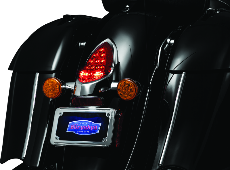 Kuryakyn #7697 - Tail Light Top Trim Indian Models Chrome