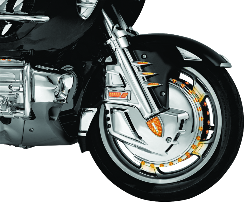 Kuryakyn #7450 - Brake Rotor Cover Honda 01-17 GL1800 Chrome