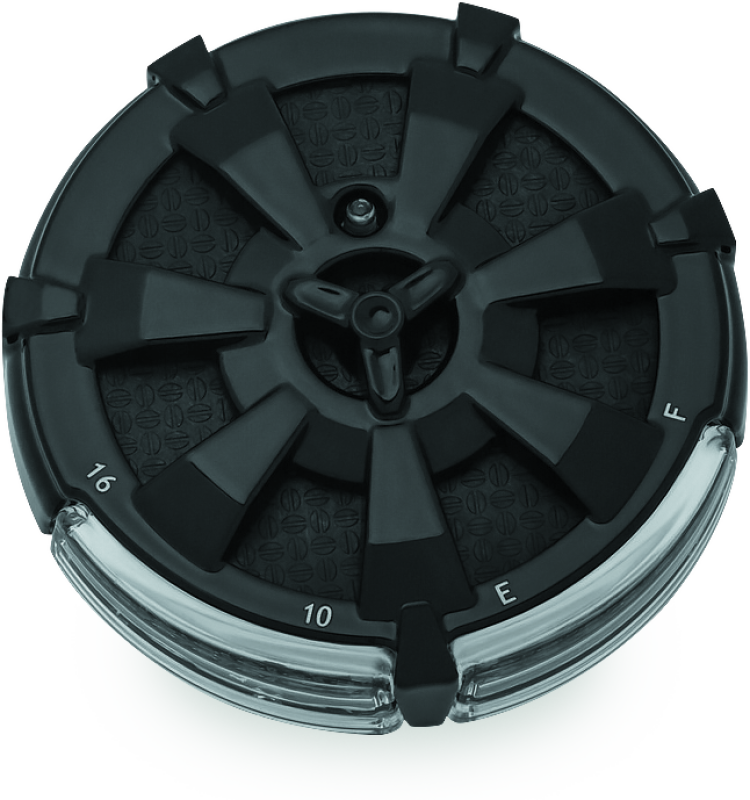 Kuryakyn #7383 - Alley Cat Fuel & Battery Gauge Gloss Black