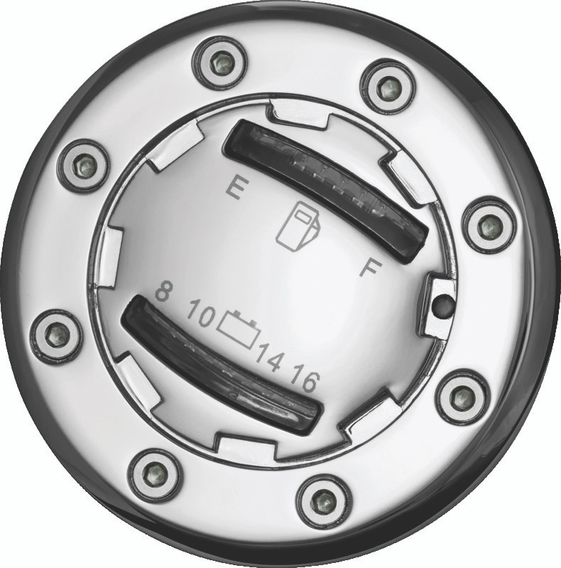 Kuryakyn #7282 - Informer LED Fuel & Battery Gauge Chrome