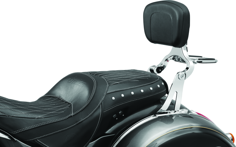 Kuryakyn #7094 - Fixed Mounts Multi-Purpose Driver & Passenger Backrest 14-22 Indian Models Chrome