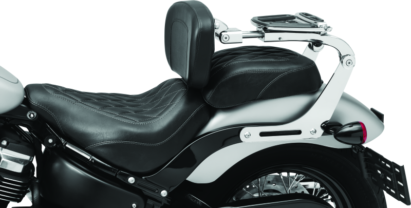 Kuryakyn #7080 - Fixed Mounts Multi-Purpose Driver & Passenger Backrest 18-Up Softail Black