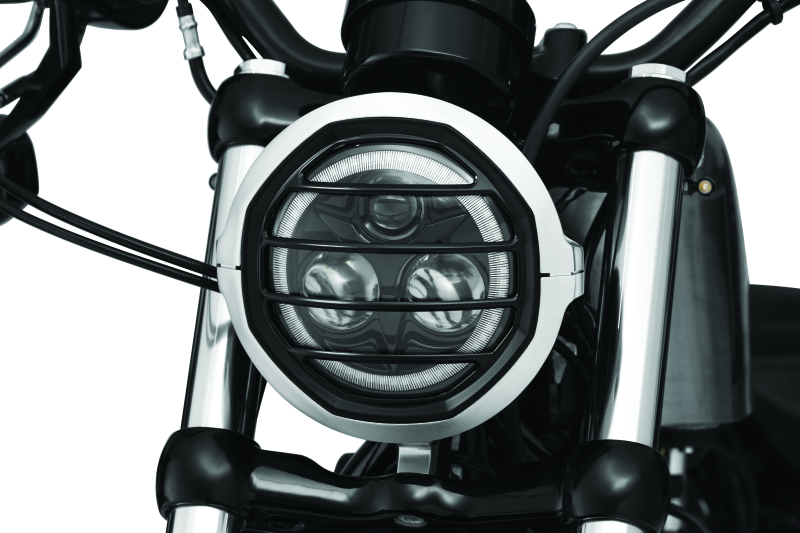 Kuryakyn #6687 - Dillinger Headlight Trim 5-3/4 Sil