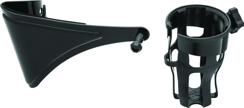 Kuryakyn #6487 - Reflex Drink Holder Right Side HD Touring Passenger Mount 14 and Up Gloss Black