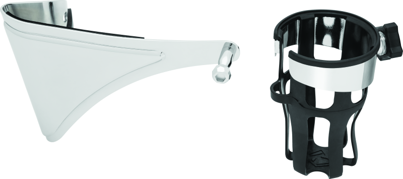 Kuryakyn #6486 - Reflex Drink Holder Right Side HD Touring Passenger Mount 14 and Up Chrome